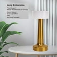 thumbnail image 3 of Luz De Mesita De Noche, Carga USB, Lámpara De Mesa Portátil De 3 Colores Claros, Metal Y Acrílico Para Barras, 3 of 7