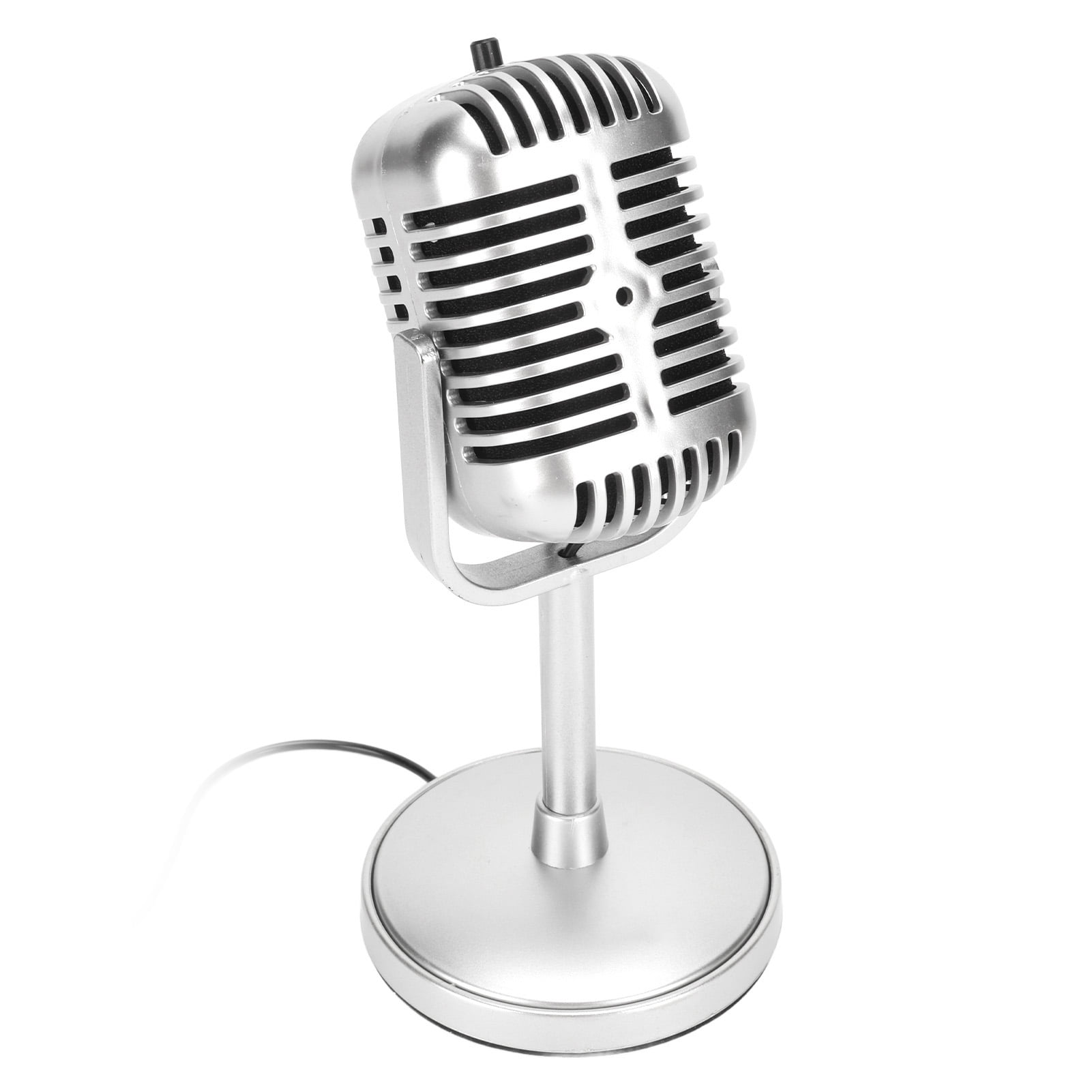 Retro Mic, Vintage Microphone Wired  Angle Clear Sound Lightweight  For Studio Recording