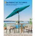 thumbnail image 5 of 10FT Outdoor Patio Umbrella,Outdoor Table Umbrella,Market Umbrella with Push Button Tilt and Crank,8 Sturdy Ribs UV Protection Waterproof for Garden,Deck,Backyard,Pool, 5 of 7