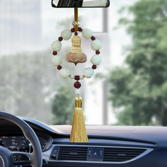 BAOSITY Car Rear View Mirror Pendant Car Accessories Gift Charm Dangling Universal Car Interior Decoration for Minivan Truck Car Buddha