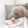 thumbnail image 4 of Salouo Raindrop Kitten Paw Pattern Pillow Cases,1PC Pillow Covers with Envelope Closure Decorative Pillow Case for Bed Couch,Pillows Not Included-16"x24", 4 of 6