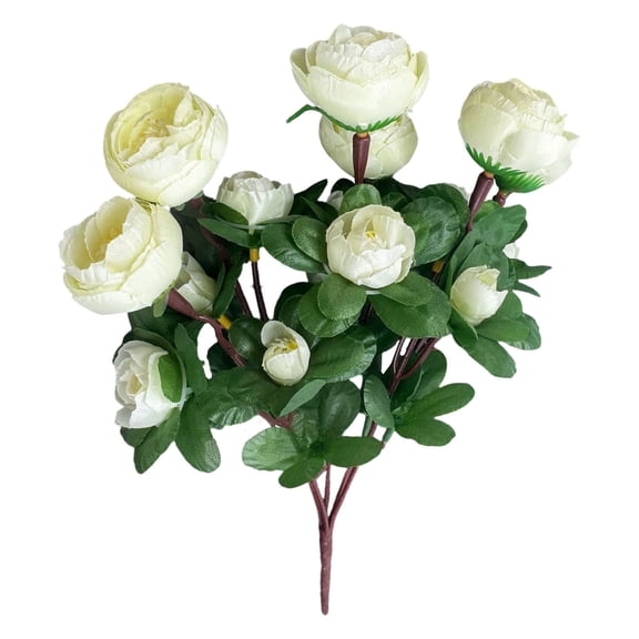 Artificial Camellia Rose Bouquet Fake Silk for Home Decor Wedding Centerpiece Vase