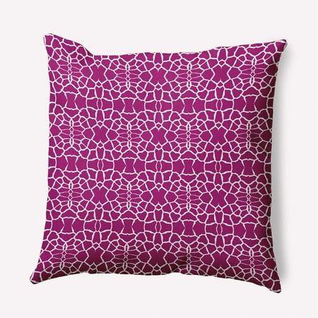 Simply Daisy 16" x 16" Tiny Giraffe Pattern Indoor/Outdoor Throw Pillow, Bright Pink (1 count)