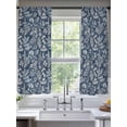 thumbnail image 2 of Dandelion Sheer Curtains 63 Inch Length 2 Panels Set, Navy Blue Flowers Modern Minimalist Spring Voile Window Treatment Rod Pocket Curtains Sheers Drapes for Bedroom/Living Room/Kitchen 52x"63"x2, 2 of 7