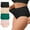 Color C, variant on Plus Size L-4XL High Waisted Briefs for Women Plus Size Ladies Underwear Stretch Full Coverage Panties 4 Pack