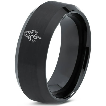 Wedding Jewelry Black Tungsten Ring Gifts for Her Gamer Engagement Spiral Gift Sets Woman