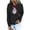 Black, variant on Fesfesfes Ugly Xmas Sweater Women's Casual Printed Long Sleeve Blouse Hooded Pullover Tops Sweatershirt