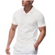thumbnail image 2 of Blusa y camisa de manga corta con cuello vuelto para hombre, estilo informal, color liso, ventilada, con solapa suelta, de poliéster., 2 of 9