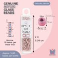 thumbnail image 3 of Miyuki Delica Seed Beads – Size 11/0 (1.6 mm), DB1156, Galvanized Satin Finish Pink Blush, 7.2 g, Approx. 1440 Beads, 3 of 7
