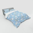 thumbnail image 3 of Ambesonne Cartoon Bedding Set 3 Pcs, Mythical Creatures Jump, Twin, Sky Blue Multicolor, 3 of 3