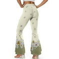 thumbnail image 3 of FKELYI Yoga Pants Bell Bottom Leggings Pants for Women Girls Flare Leggings Boho Mandala Daisy Flower Print Wide Leg Athletic Leggings Tummy Control Sweatpants for Workout Travel, XS, 3 of 7