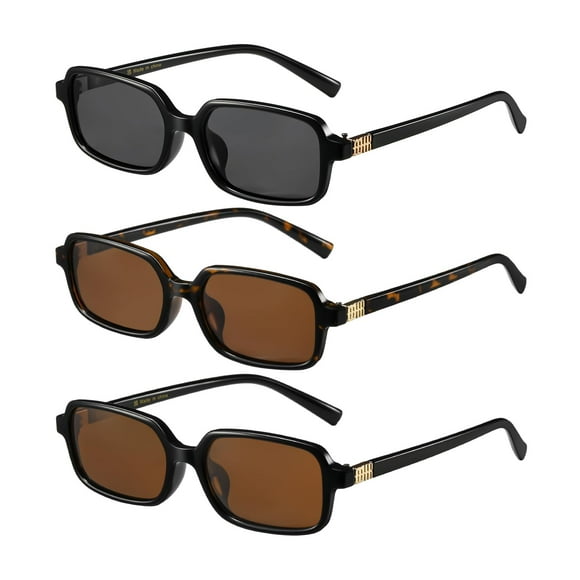 Gafas de Sol Polarizadas MASDUN Rectángulo Estrecho Retro Y2K de los 90