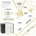 thumbnail image 2 of BEBERLINI Women Initial Letter M Pendant Necklace 14K Gold Filled Box Chain Jewelry 20", 2 of 9