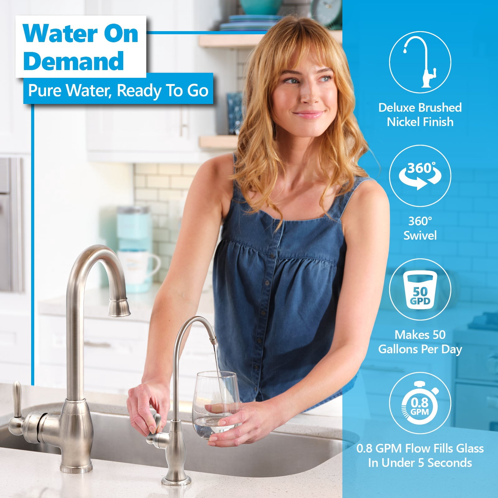 Express Water Alkaline Reverse Osmosis Filtration System – 10 Stage RO Mineralizing Water Filter – Mineral, Antioxidant, pH + – Under Sink Purifier – 100 GPD with Pressure Gauge and Clear Housing