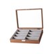 thumbnail image 3 of Organizador de gafas de 8 ranuras, organizador de joyas, vitrina para gafas, soporte para gafas para el hogar, viajes, escritorio, escaparate, forro gris claro, 3 of 9
