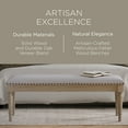 thumbnail image 5 of Maven Lane Elizabeth Traditional Upholstered Wooden Bench, Antiqued Grey Finish, 5 of 11