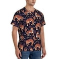 thumbnail image 2 of Bixox Men's Leopard Print Printed Short Sleeve Skinny Athletic T-Shirt, 2 of 6