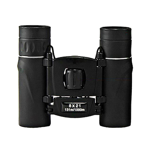 Esquirla 8x21 Resolution Mini Toys Shockproof Foldable Small Telescope for Bird Watching, Black