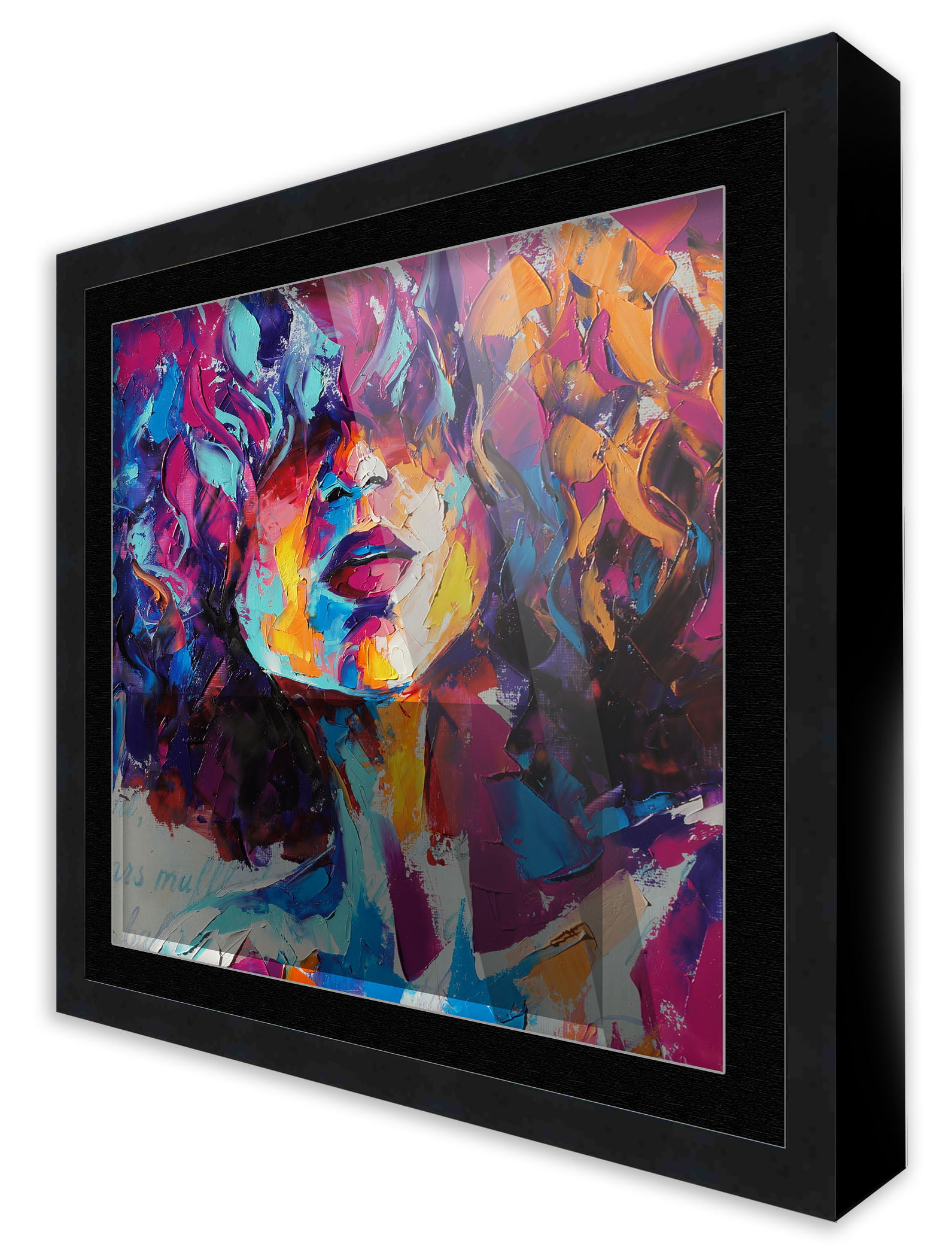 30x30 Frame Black Matted for 30x30 Picture or 34x34 Art Poster Without  Photo Mat - Display Your 