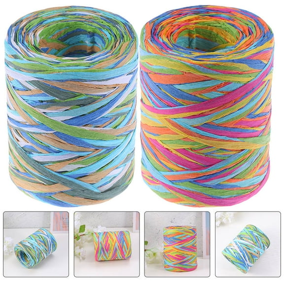 WRITWAA Assorted Color Raffia Ribbon for Crafts, Wrapping, Floral Arrangements, and Home Decor Projects