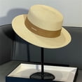 thumbnail image 2 of MEICHEN Summer Beach Sun Hat for Women Fashion Wide Brim Panama Hat Flat Top Bucket Hat, 2 of 3