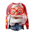 thumbnail image 5 of Qzwdhjm Christmas Sweatshirts for Girls Santa Graphic Crewneck Sweatshirt Thin Fleece Long Sleeve Pullover for Winter Xmas 5-15 Years, 5 of 8