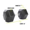thumbnail image 5 of Mega Fitness Haltère Hexagonal en Caoutchouc 65 lb Poignée Moletée Simple Gym à Domicile, 5 of 5
