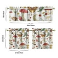 thumbnail image 6 of Mushroom Kitchen Curtains Set, Boho Mushroom Rod Pocket Tier and Valance, Vintage Mushroom and Magical Forest Mushrooms Design, Light Filtering Panels, 6 of 6