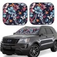 thumbnail image 1 of JUNZAN Flowers ad Butterflies Pattern Car Windshield Sun Shade | Reflective Sunshade | Foldable 2-Piece Sun Shield Protect Your Car | Fits Sedans, SUVs, Hatchbacks-Large, 1 of 6