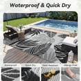 thumbnail image 4 of Outdoor Rug-Patio Rug 5x8 ft Waterproof Outdoor Carpet Reversible Portable Outdoor Patio Rugs Camping Mat for Patio Camping Rv Picnic Backy, 4 of 8