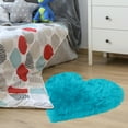 thumbnail image 2 of PiccoCasa Shaggy Area Rugs Fluffy Rug for Home, Blue 2.3ftx3ft, 2 of 8