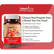 NaturaNectar Red Bee Propolis Supplement, Unique Polyphenols From Our Own Bee Farms in Brazil, 60 Vegetable Capsules