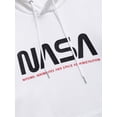 thumbnail image 5 of ZAFUL Men's Junior Tenager Letter Graphic American Flag Print Drawstring Hoodie White XL, 5 of 6