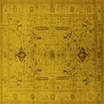 thumbnail image 1 of Ahgly Company Indoor Square Oriental Yellow Traditional Area Rugs, 4' Square, 1 of 4