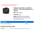 thumbnail image 2 of Radiator Fan Assembly - Compatible with 1997 - 2001 Jeep Cherokee 4.0L 6-Cylinder 1998 1999 2000, 2 of 2