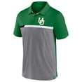 thumbnail image 2 of Men's Fanatics Green/Heathered Gray Oregon Ducks Split Block Color Block Polo, 2 of 3