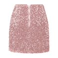thumbnail image 4 of RUTAYY Women Sequin Skirt High Waisted Glitter Sparkly Bodycon Mini Skirt Solid Color Flowy Swing Pleated Beach Skirts, 4 of 4