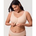 thumbnail image 3 of DELIMIRA Inbarely Lift Front Closure Wireless Bras, Full Coverage, Plus Size, Unlined, for Women, 3 of 3