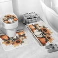 thumbnail image 2 of 4 Pcs Shower Curtain Sets with Rugs Luxurious Navy Blue Marble Bathroom Sets with Shower Curtain and Rugs Modern Abstract Bathroom Decor Accessories for Bathroom Toilet Lid Cover, 2 of 4