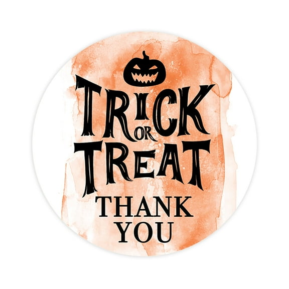 Koyal Wholesale Halloween Thank You Stickers 2 Inch Round 120 Bulk Trick or Treat Spider Web Labels For Halloween Favors