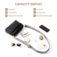thumbnail image 7 of Trendy Crossbody Bags for Women, Small Shoulder Bag Messenger Bag Cross Body Travel Purse Handbag Wallet with Adjustable Strap, PU Leather, Black, 7 of 7