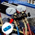 thumbnail image 6 of Uxcell Air Manifold, 2 Way 5 Port PT 1/4"  Air Hose Inline Manifold Block Splitter, Blue 5 Pcs, 6 of 6