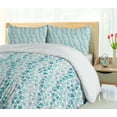 thumbnail image 5 of Ambesonne Teal Green Duvet Cover Sets, Pastel Mosaic Triangles, 2-King, Teal Seafoam and Dusk, 5 of 7