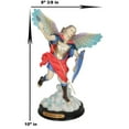 thumbnail image 5 of Catholic Colorful Archangel Saint Michael With Javelin Spear Shield Statue 10"H, 5 of 8