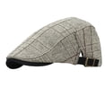thumbnail image 2 of Women Men British Style Hat Simple Peaked Cap Washed Breathable Forward Cap, 2 of 4