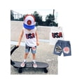 thumbnail image 2 of Sunisery Baby Boy 4th of July Outfits USA Vest Tank Tops + Denim Shorts Independence Day Clothes, 2 of 6