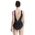 thumbnail image 2 of RUNQHUI Justaucorps de Gymnastique Rythmique Sans Manches avec Strass pour Femmes, Violet TG, 2 of 7