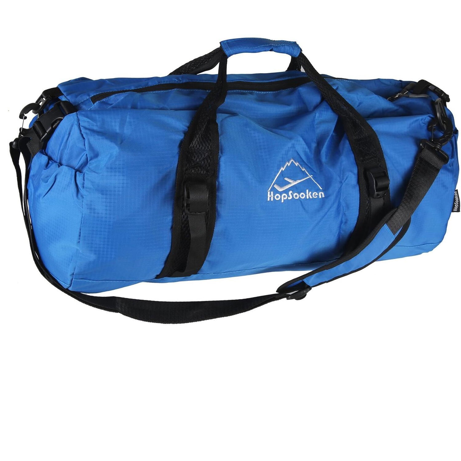 Hopsooken Travel Duffle Gym Bag Large Sport Women Men Foldable Waterproof Luggage Duffle Bag (50L, Blue) by