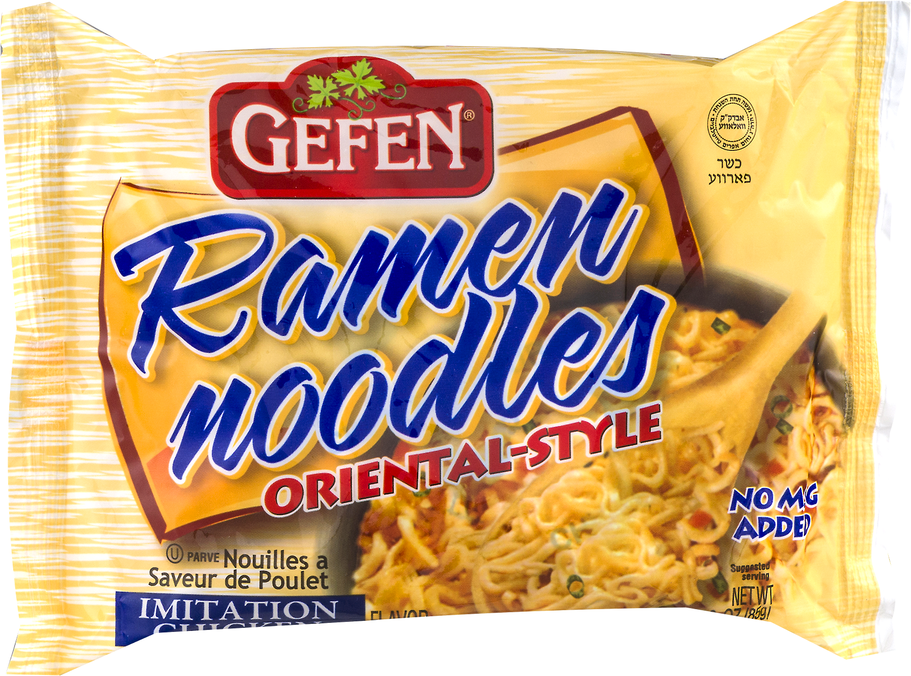 Gefen Oriental Style Chicken Flavor Ramen Noodles, 3 oz, Pack of 24