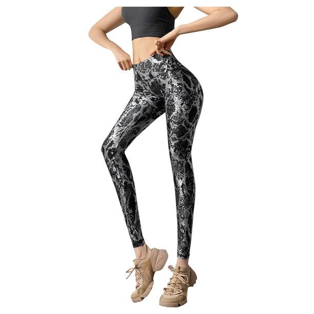 Gibobby Pantalones mujer Mujeres Sexy Fitness Stretch Impreso Leggins Pantalones de yoga sin costuras(Negro, S)